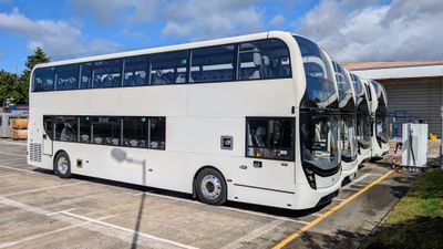 Line-up of new UK buses