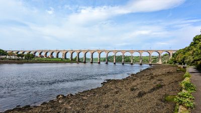 Train crossing the Royal Border Bridge