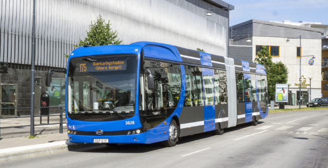 Bus going to Barkarbystaden