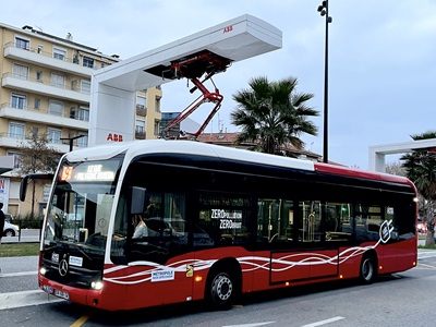 Electric bus charging